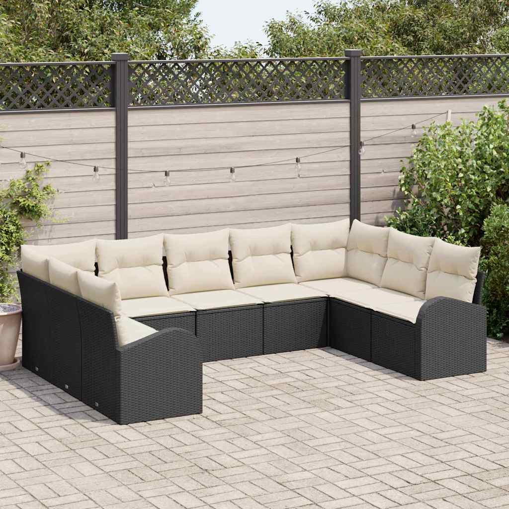 Tuin Sofa Set Met Kussen 10 Pcs Poly Riet