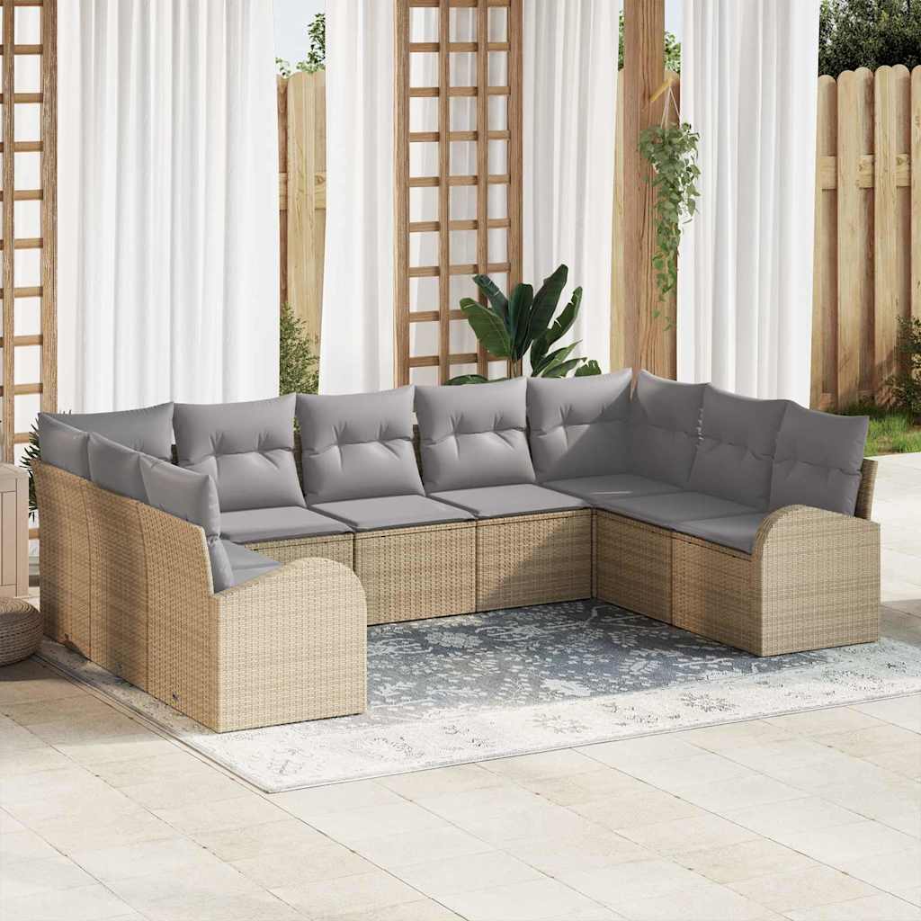 Tuin Sofa Set Met Kussen 10 Pcs Poly Riet