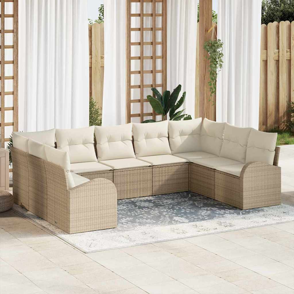 Tuin Sofa Set Met Kussen 10 Pcs Poly Riet