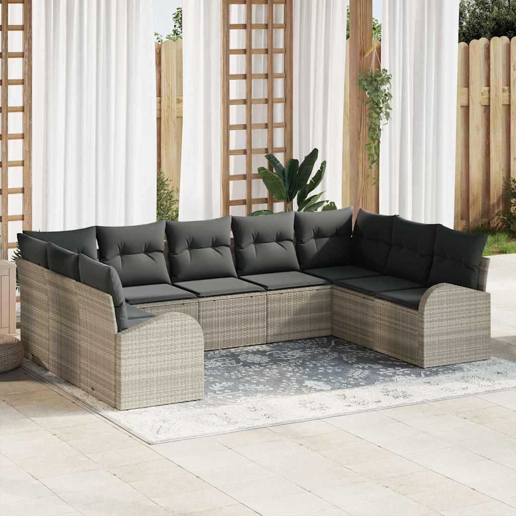 Tuin Sofa Set Met Kussen 10 Pcs Poly Riet