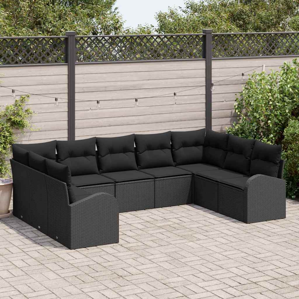 Tuin Sofa Set Met Kussen 10 Pcs Poly Riet