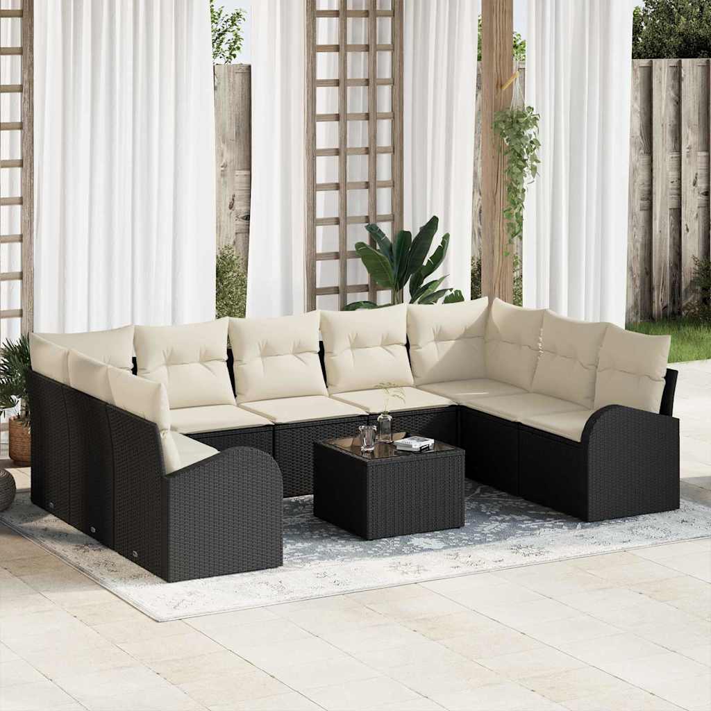 Tuin Sofa Set Met Kussen 10 Pcs Poly Riet
