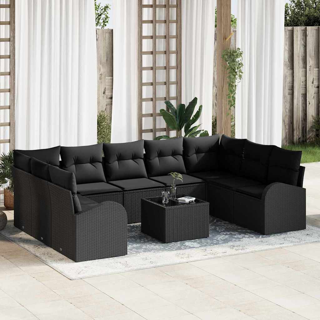 Tuin Sofa Set Met Kussen 10 Pcs Poly Riet