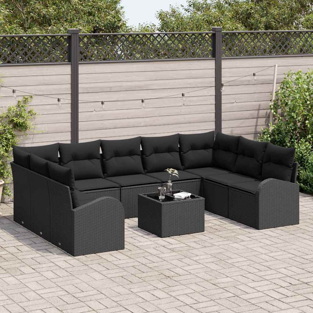 Tuin Sofa Set Met Kussen 10 Pcs Poly Riet