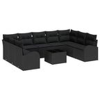 Tuin Sofa Set Met Kussen 10 Pcs Poly Riet