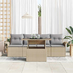 Tuin Sofa Set Met Kussen Met Opslag 5 Pcs Poly Riet
