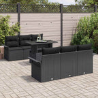 Tuin Sofa Set Met Kussen Met Opslag 7 Pcs Poly Riet