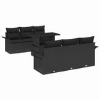 Tuin Sofa Set Met Kussen Met Opslag 7 Pcs Poly Riet