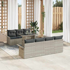 Tuin Sofa Set Met Kussen Met Opslag 8 Pcs Poly Riet