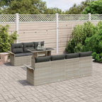 Tuin Sofa Set Met Kussen Met Opslag 8 Pcs Poly Riet