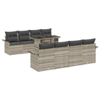 Tuin Sofa Set Met Kussen Met Opslag 9 Pcs Poly Riet