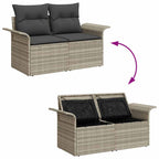 Tuin Sofa Set Met Kussen Met Opslag 9 Pcs Poly Riet