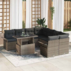 Tuin Sofa Set Met Kussen Met Opslag 9 Pcs Poly Riet