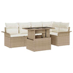Tuin Sofa Set Met Kussen Met Opslag 6 Pcs Poly Riet