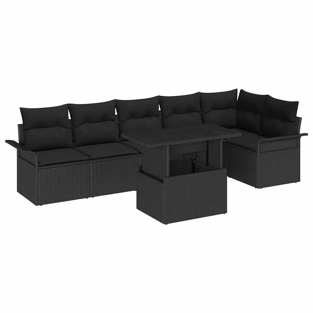 Tuin Sofa Set Met Kussen Met Opslag 7 Pcs Poly Riet