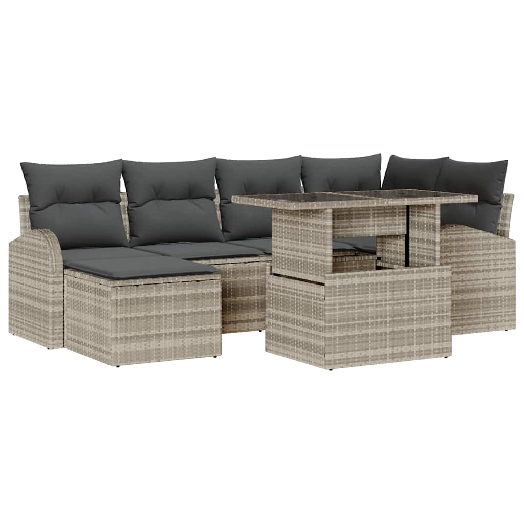 Tuin Sofa Set Met Opslag 7 Pcs Poly Riet