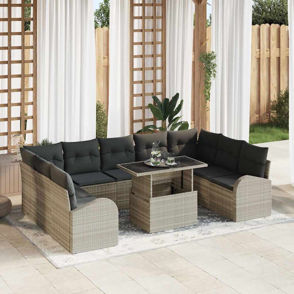 Tuin Sofa Set Met Opslag 10 Pcs Poly Riet