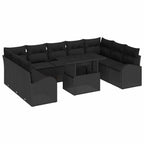 Tuin Sofa Set Met Opslag 10 Pcs Poly Riet