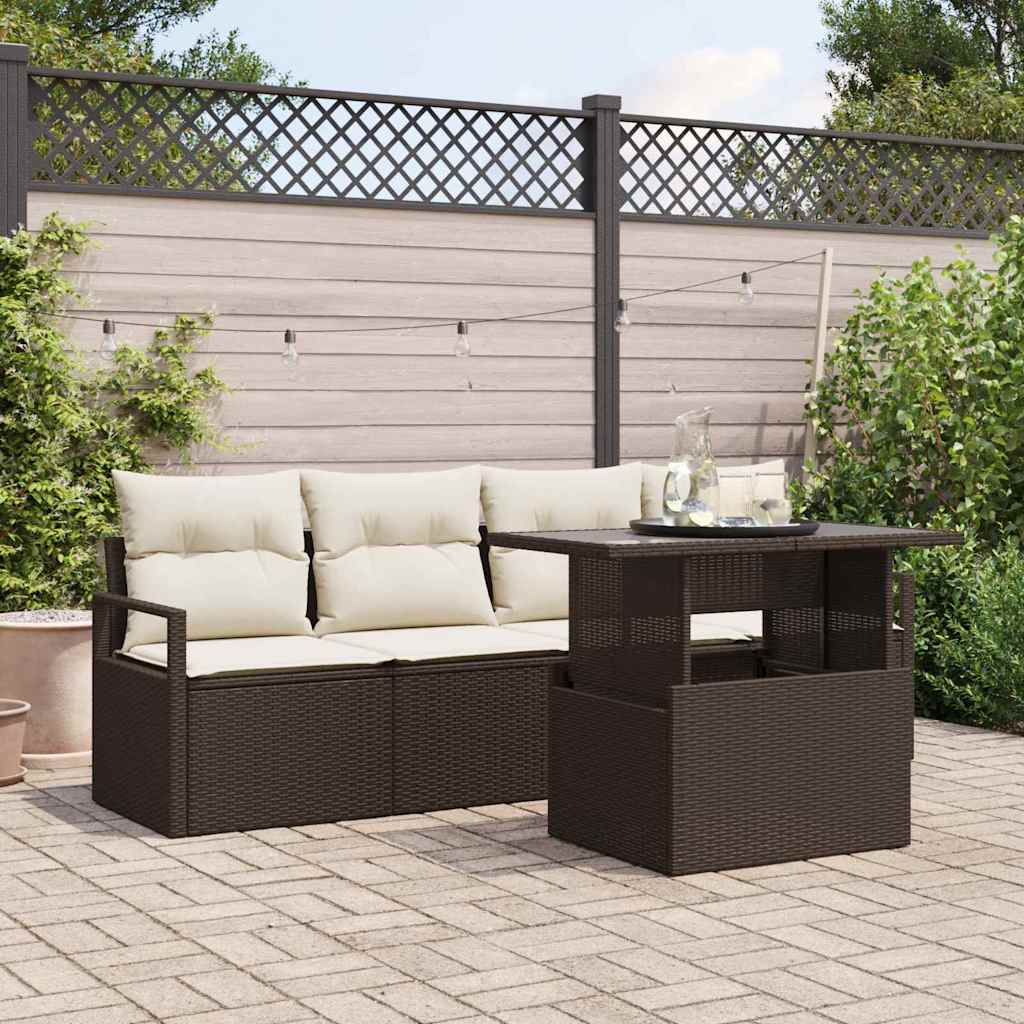 Tuin Sofa Set Met Opslag 5 Pcs Poly Riet
