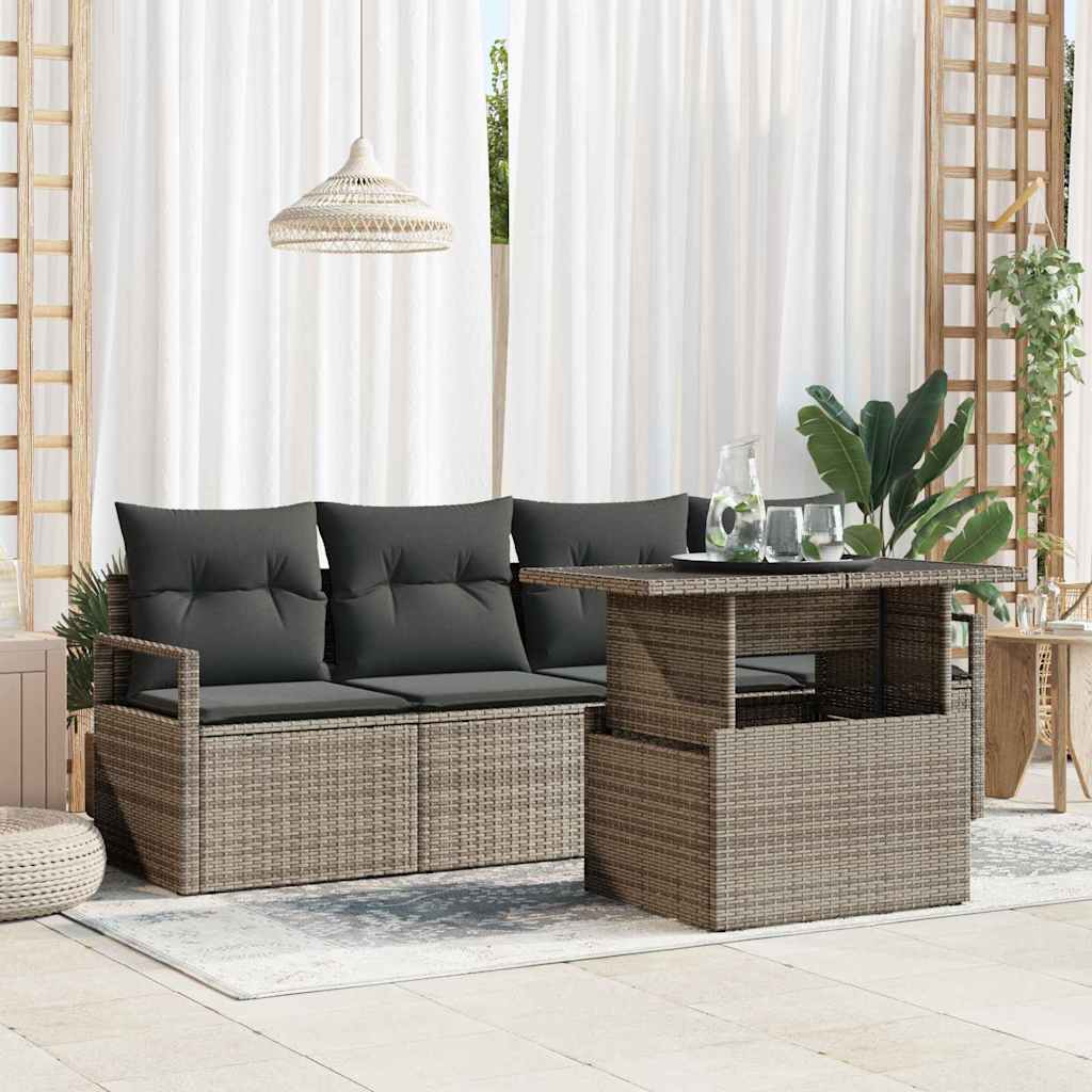 Tuin Sofa Set Met Opslag 5 Pcs Poly Riet