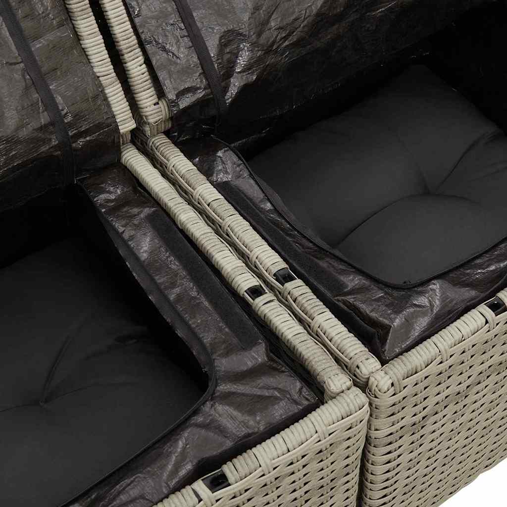 Tuin Sofa Set Met Opslag 5 Pcs Poly Riet