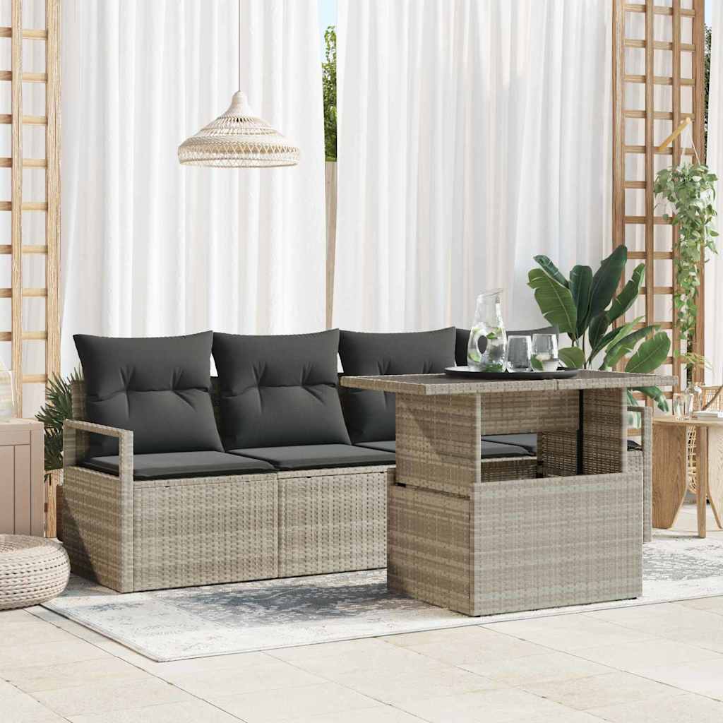 Tuin Sofa Set Met Opslag 5 Pcs Poly Riet