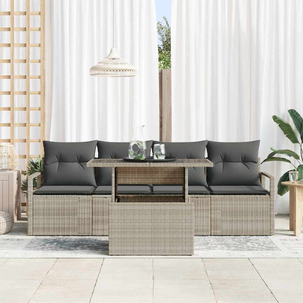 Tuin Sofa Set Met Opslag 5 Pcs Poly Riet