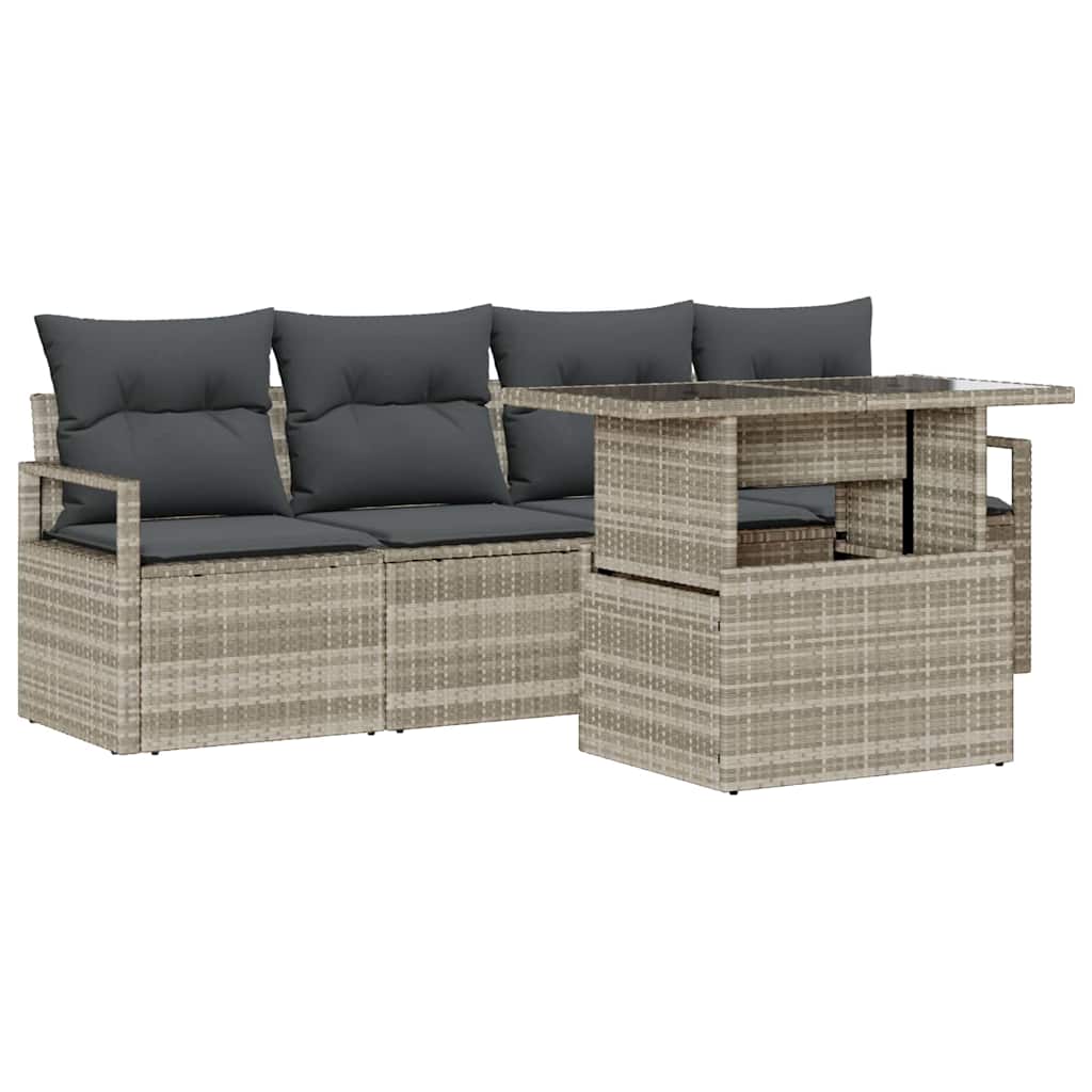 Tuin Sofa Set Met Opslag 5 Pcs Poly Riet