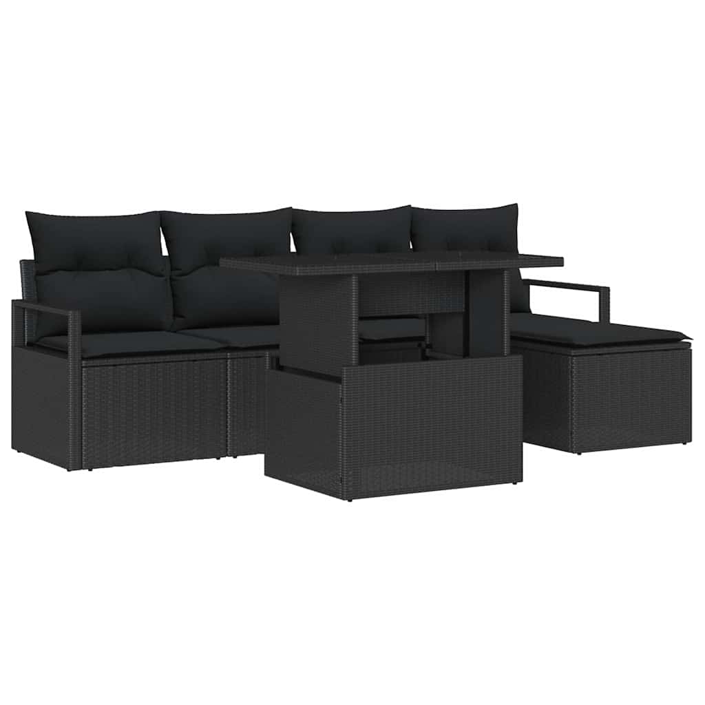 Tuin Sofa Set Met Opslag 6 Pcs Poly Riet