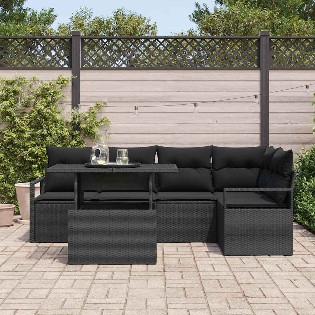 Tuin Sofa Set Met Opslag 6 Pcs Poly Riet