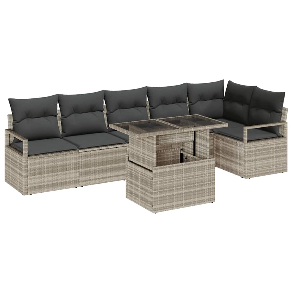 Tuin Sofa Set Met Opslag 7 Pcs Poly Riet