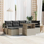Tuin Sofa Set Met Opslag 7 Pcs Poly Riet