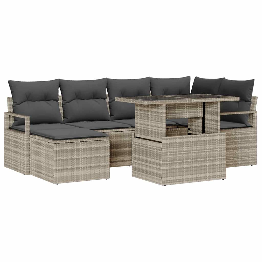 Tuin Sofa Set Met Opslag 7 Pcs Poly Riet