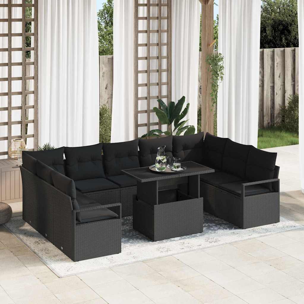 Tuin Sofa Set Met Opslag 10 Pcs Poly Riet