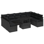 Tuin Sofa Set Met Opslag 10 Pcs Poly Riet