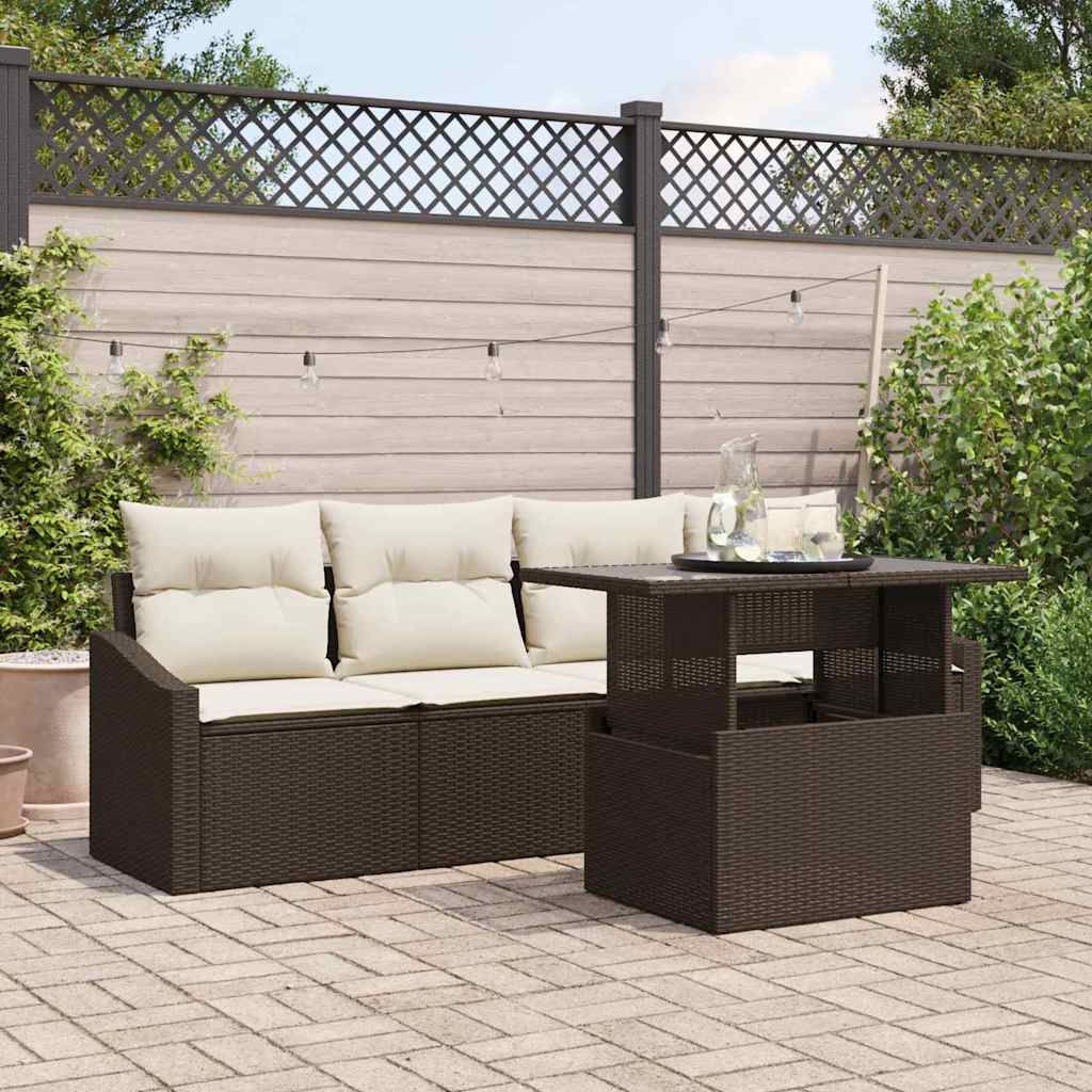 Tuin Sofa Set Met Opslag 5 Pcs Poly Riet