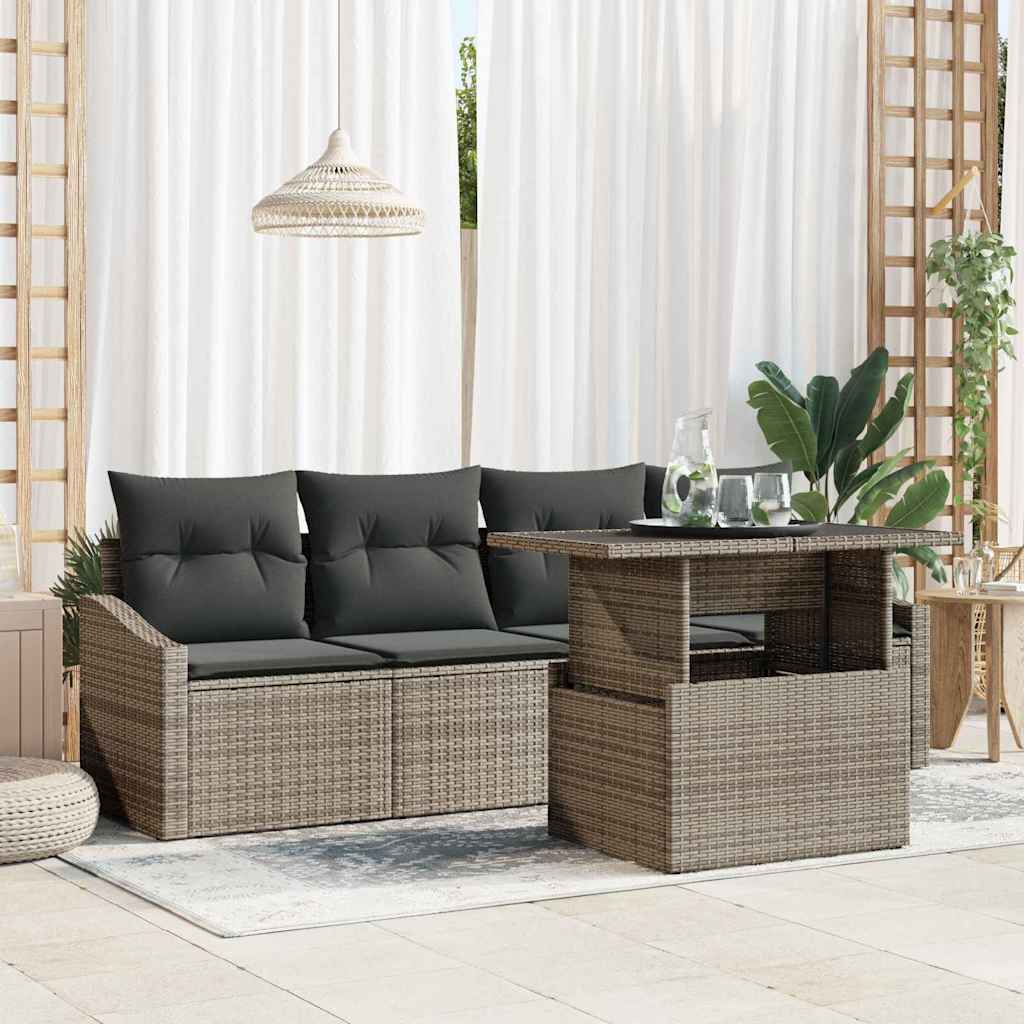 Tuin Sofa Set Met Opslag 5 Pcs Poly Riet