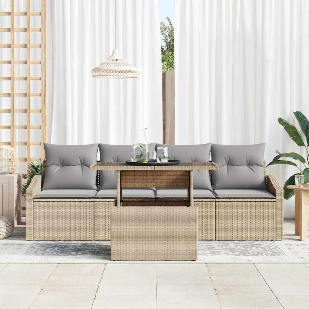 Tuin Sofa Set Met Opslag 5 Pcs Poly Riet