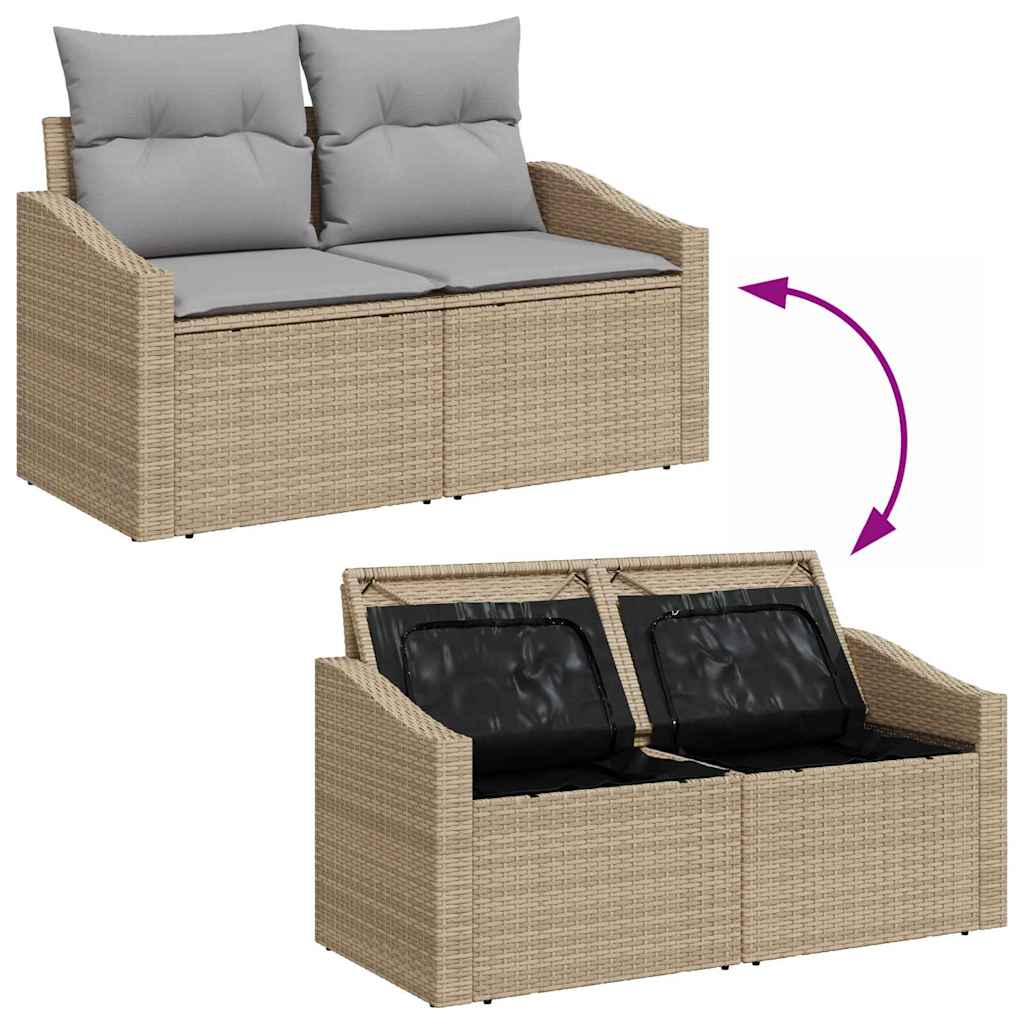 Tuin Sofa Set Met Opslag 5 Pcs Poly Riet