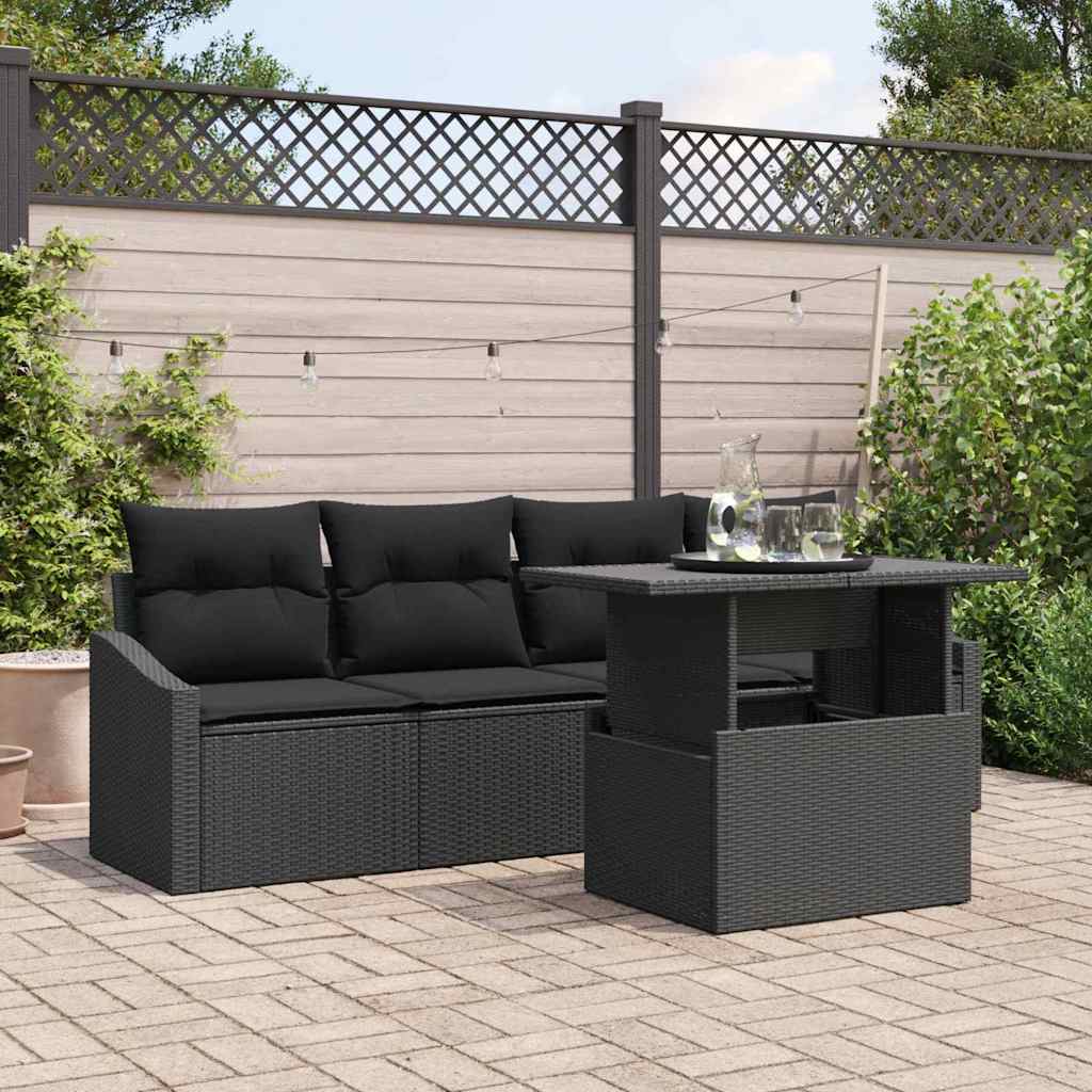 Tuin Sofa Set Met Opslag 5 Pcs Poly Riet