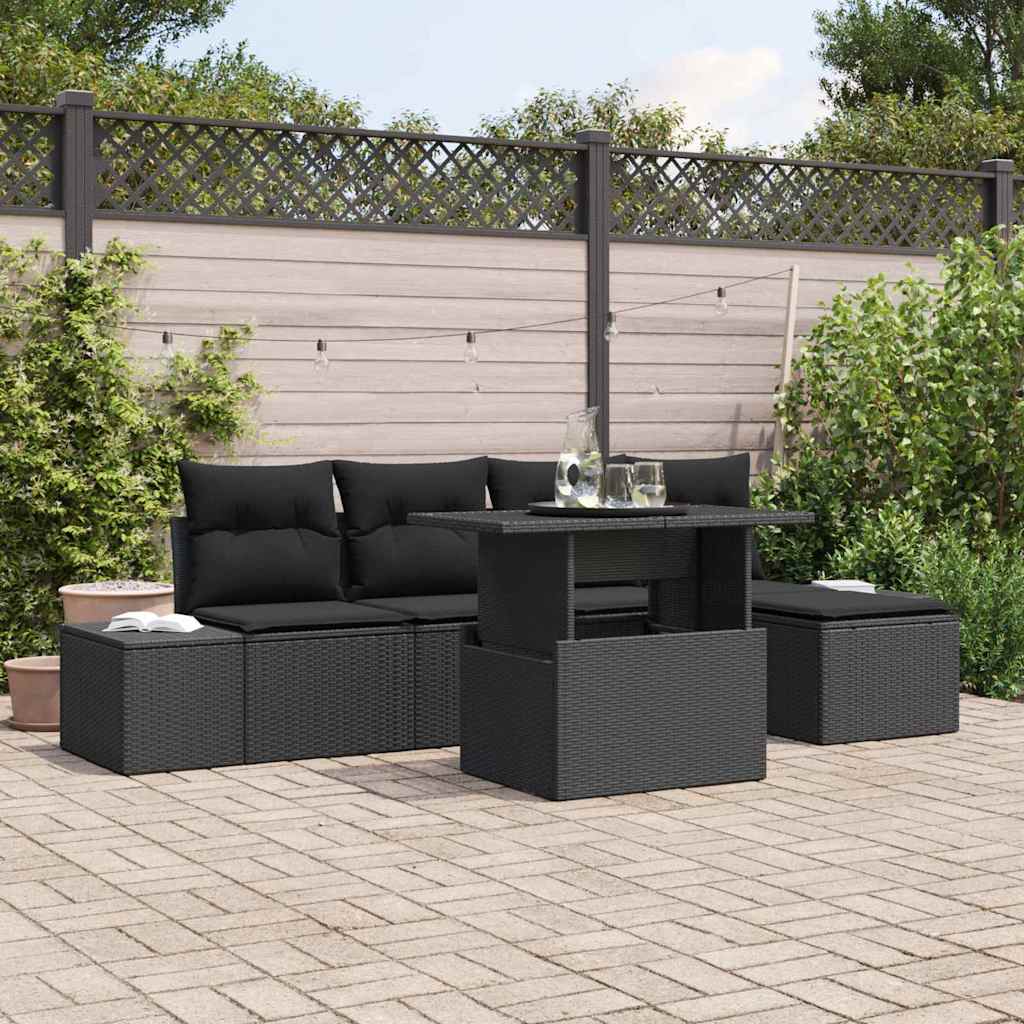 Tuin Sofa Set Met Opslag 6 Pcs Poly Riet