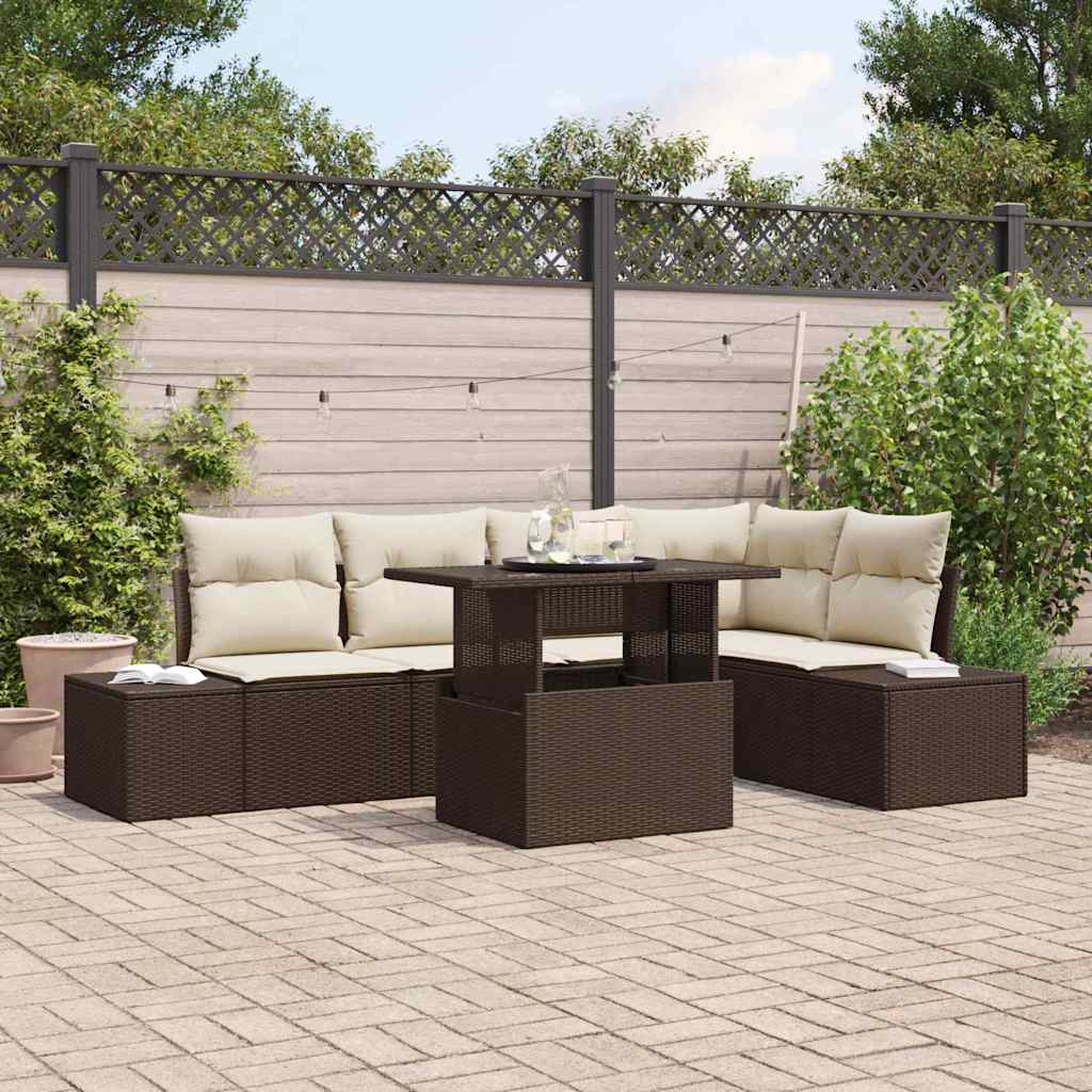 Tuin Sofa Set Met Opslag 6 Pcs Poly Riet