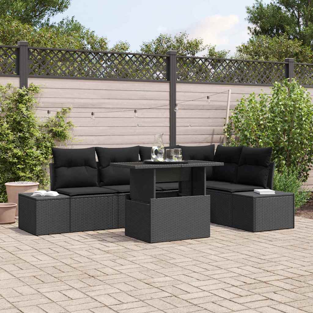 Tuin Sofa Set Met Opslag 6 Pcs Poly Riet