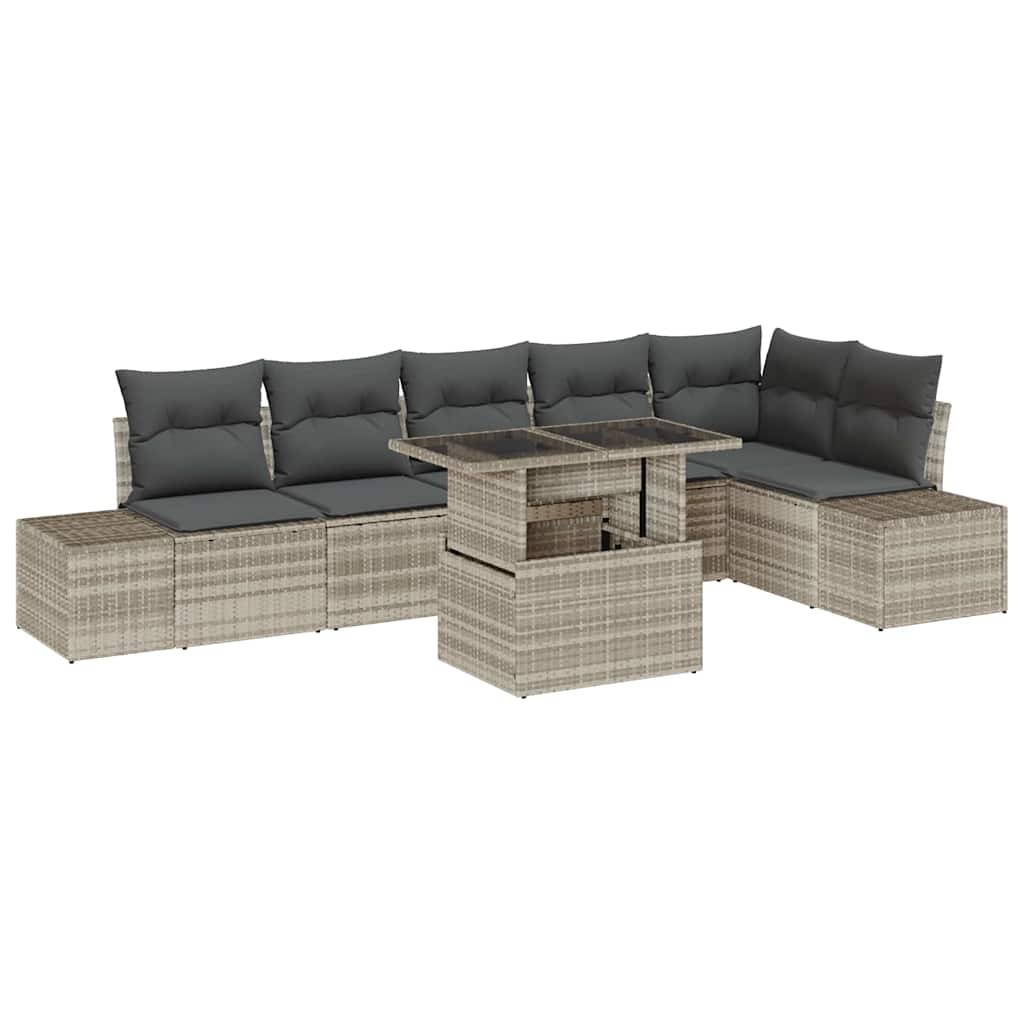 Tuin Sofa Set Met Opslag 7 Pcs Poly Riet