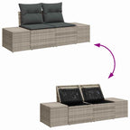 Tuin Sofa Set Met Opslag 7 Pcs Poly Riet