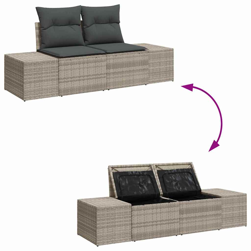 Tuin Sofa Set Met Opslag 7 Pcs Poly Riet