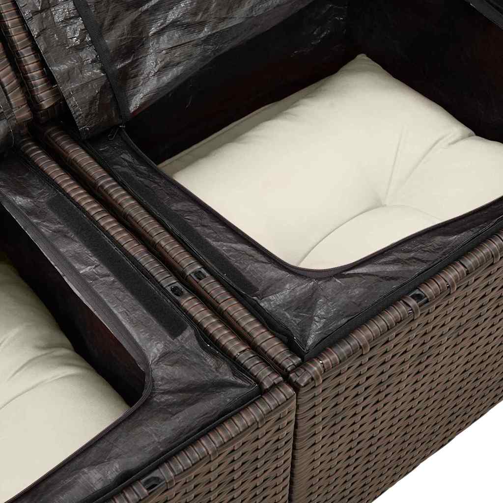 Tuin Sofa Set Met Opslag 10 Pcs Poly Riet