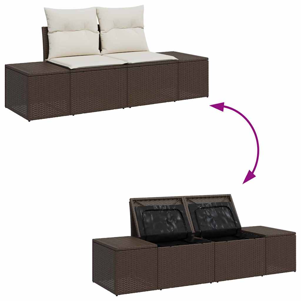 Tuin Sofa Set Met Opslag 10 Pcs Poly Riet