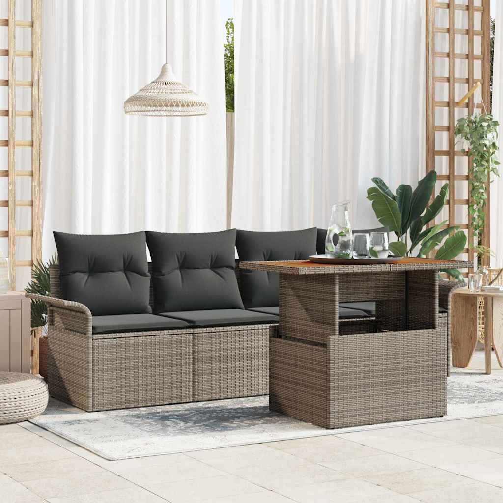 Tuin Sofa Set Met Opslag 5 Pcs Poly Riet