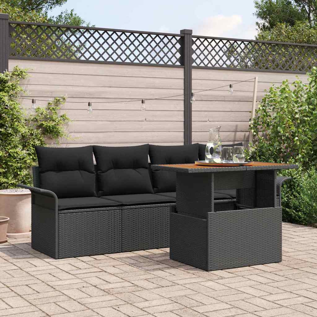 Tuin Sofa Set Met Opslag 5 Pcs Poly Riet